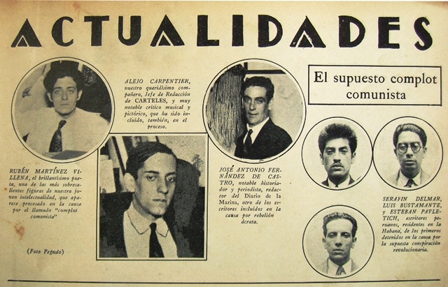 Foto de  Complot comunista. Revista Carteles. Vol. X. Num. 29. La Habana, julio 17 de 1927, p. 19